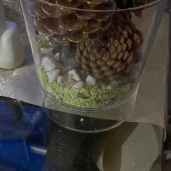 Regalo Vase De Cristal Con Las Cosas Adentro 