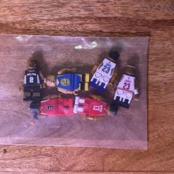 NBA Lego Figures Harden, Wade, Kawhi, Lebron, Curry, Davis