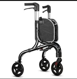 3 Wheel Rollator Walker for Seniors  Ultra Lightweight Foldable  Dark Purple 