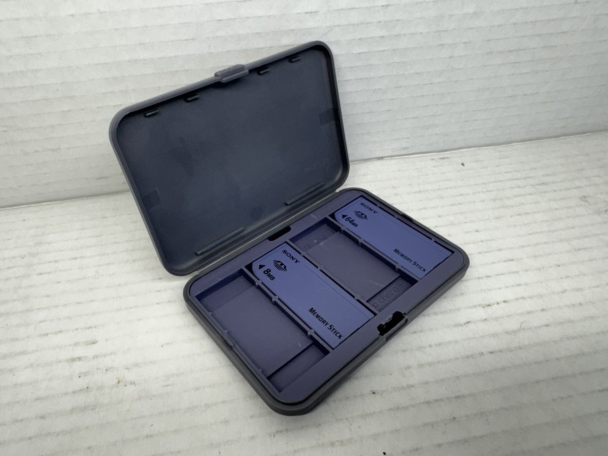 2 Authentic Sony Memory Sticks 8MB & 64MB w/Sony Case