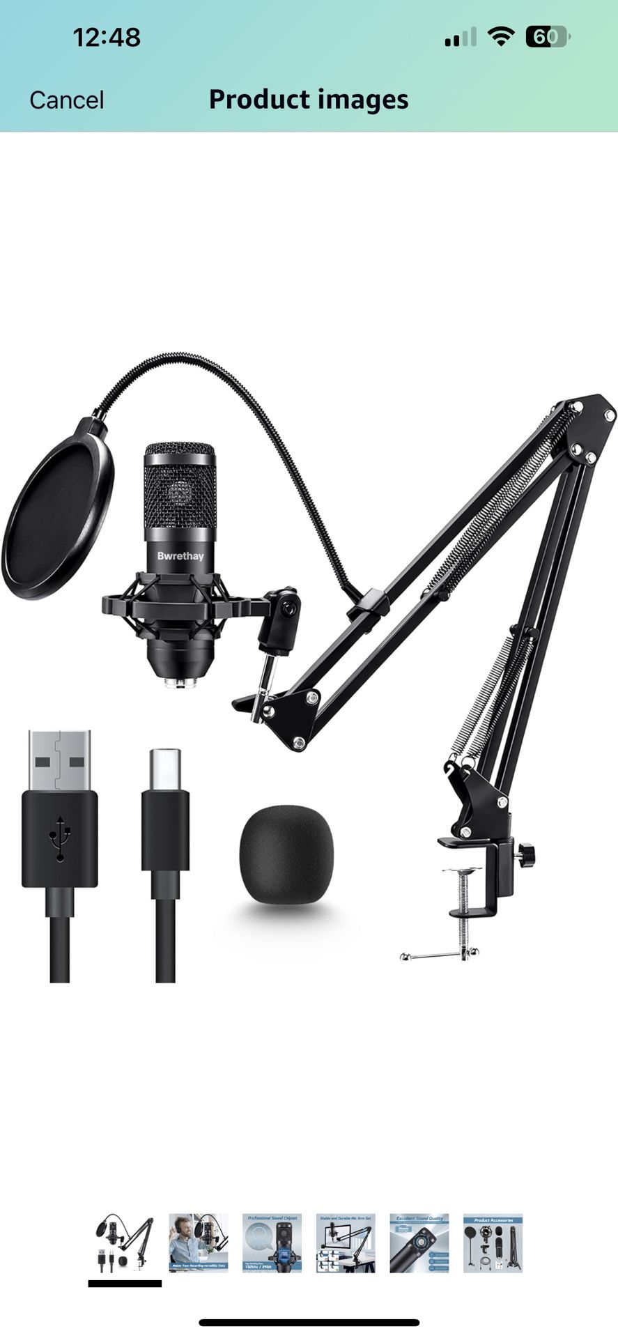 USB Gaming Microphone PC,Professional Cardioid 192kHz/24Bit Plug & Play Mic Reco