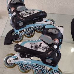 Mongoose Flower Star Youth Kids Rollerblades Adjustable 1-4  ABEC 7