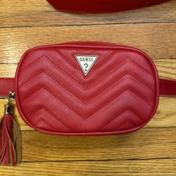 Guess Red Waist Sport Traveling Fanny Belt Bag! NEW!!