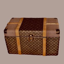 Louis Vuitton Trunk Made From Recycled LV Bags for Sale in
