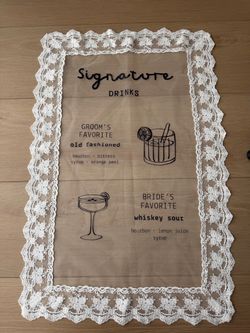 Laced Wedding Bar Sign