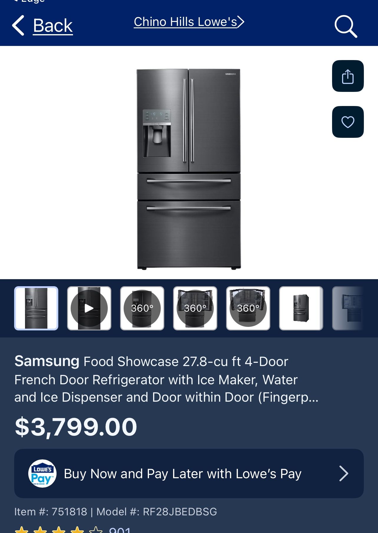 Samsung 36” Showcase Refrigerator Needs new compressor