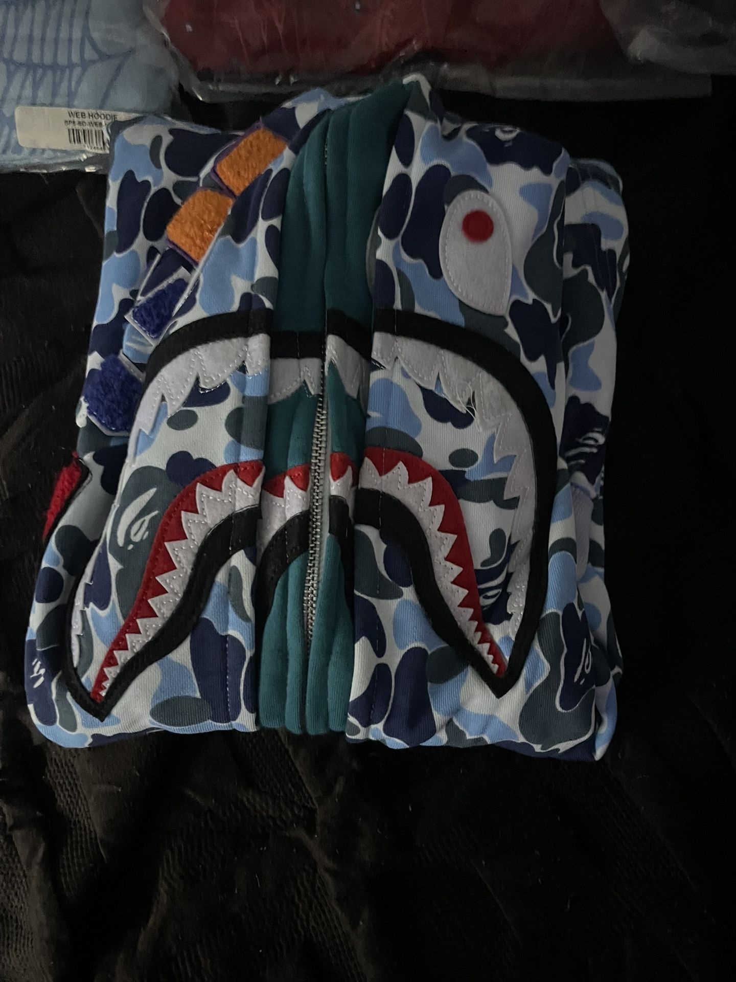 Light blue Bape hoodie