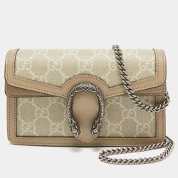 Gucci Beige Leather Coated Canvas Dionysus NWT Authentic  