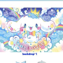 Cinnamoroll Birthday Banner