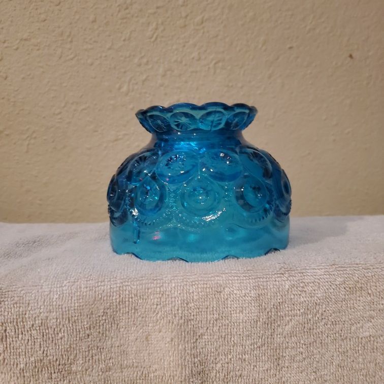 ANTIQUE - Blue Glass Lampshade