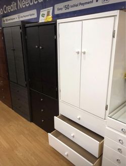 Tall Wardrobe Compress Wood $319 🌈