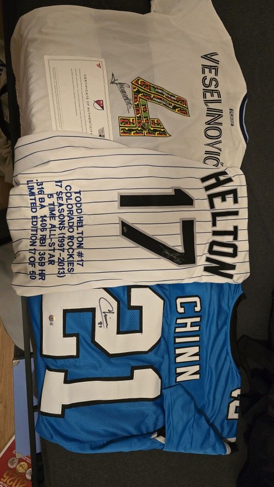Signed Jersey's MLB, NFL, AND MLS