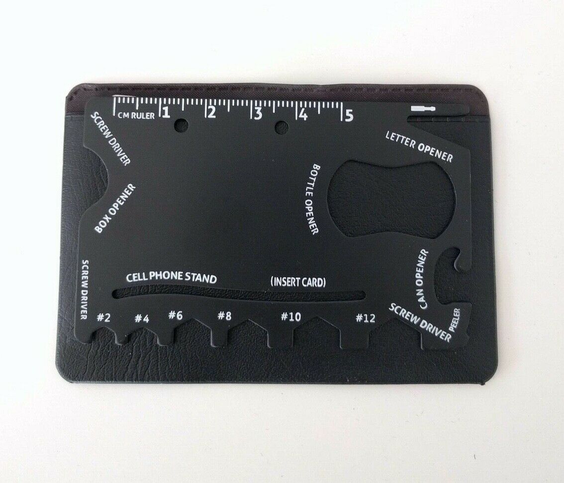 10 in 1 Survival Multi-Tool Credit Card w/ Sleeve Case