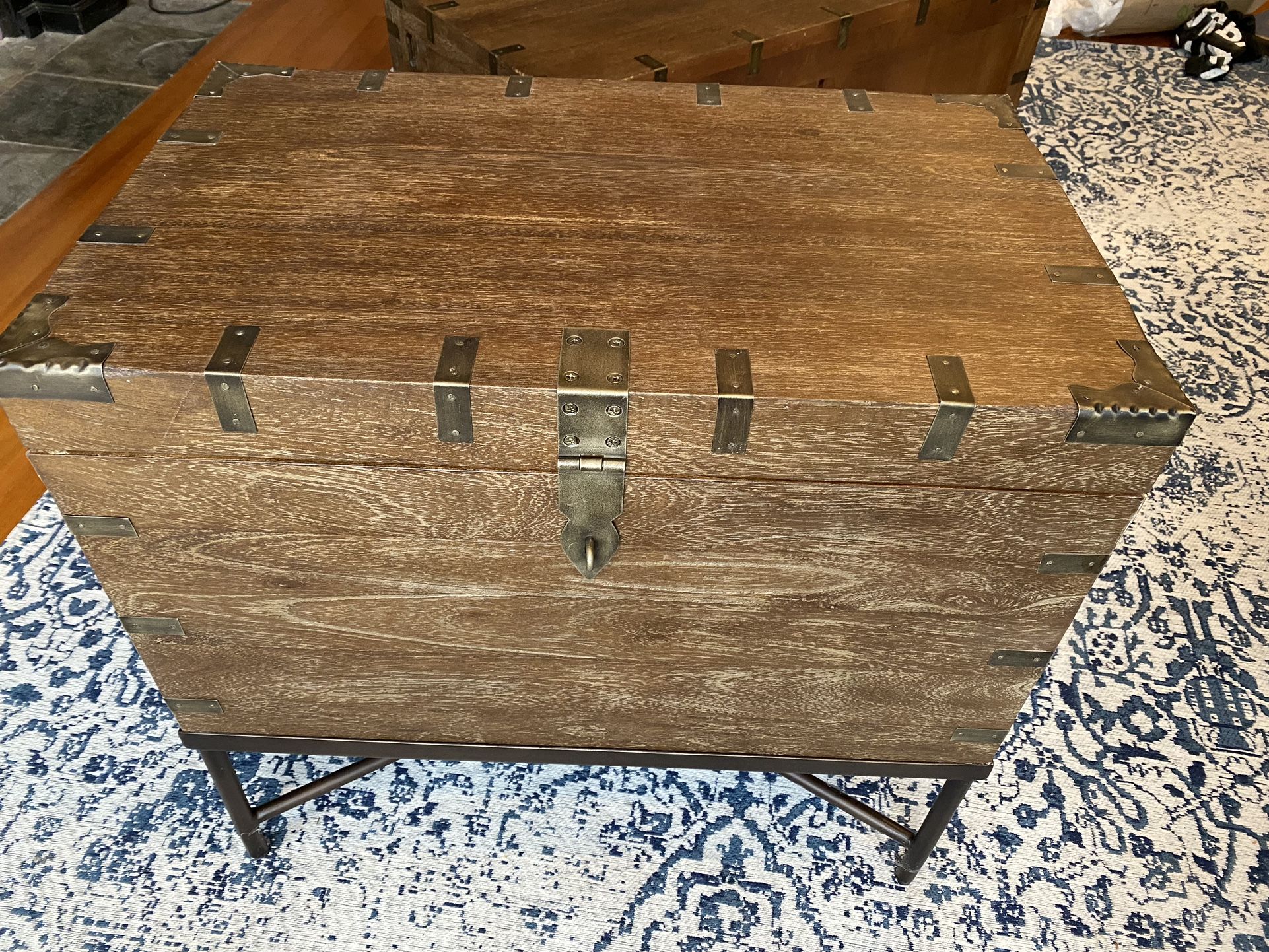 Brand New Pottery Barn Timor Side Trunk