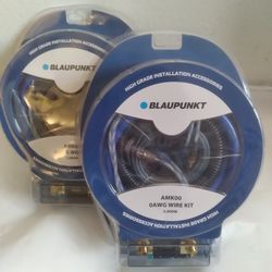 BLAUPUNKT 2 SET 0 GAUGE CCA 5000W CAR AMPLIFIER INSTALL KIT ( BRAND NEW PRICE IS LOWEST INSTALL NOT AVAILABLE  )