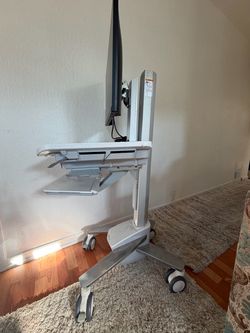 Ergotron StyleView SV40 Mobile Computer Workstation Cart + 27” ViewSonic Monitor
