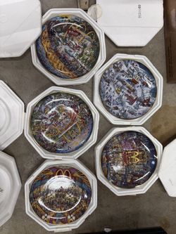 Lot Of 5 McDonald's Limited Edition 1994 Bill Bell Collector Plates