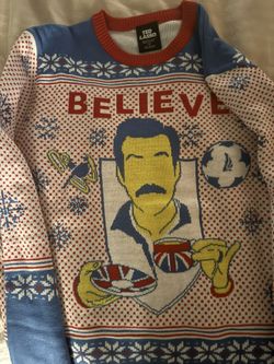 Ugly Christmas Sweater Ted Laso Like New (medium)