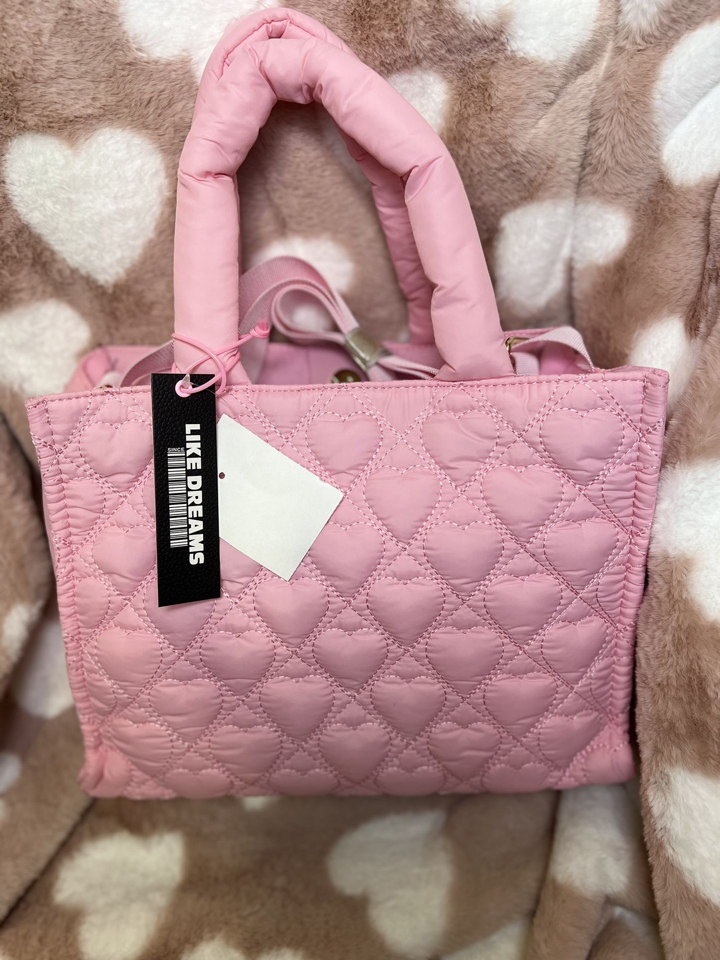 Pink heart purse 