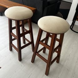 Wooden Stools (2x)