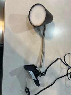 LED Clip-On Reading Lamp with Flexible Gooseneck – Black
