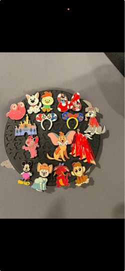 Disney Enamel Pin Collection Lot. Disneyland pins