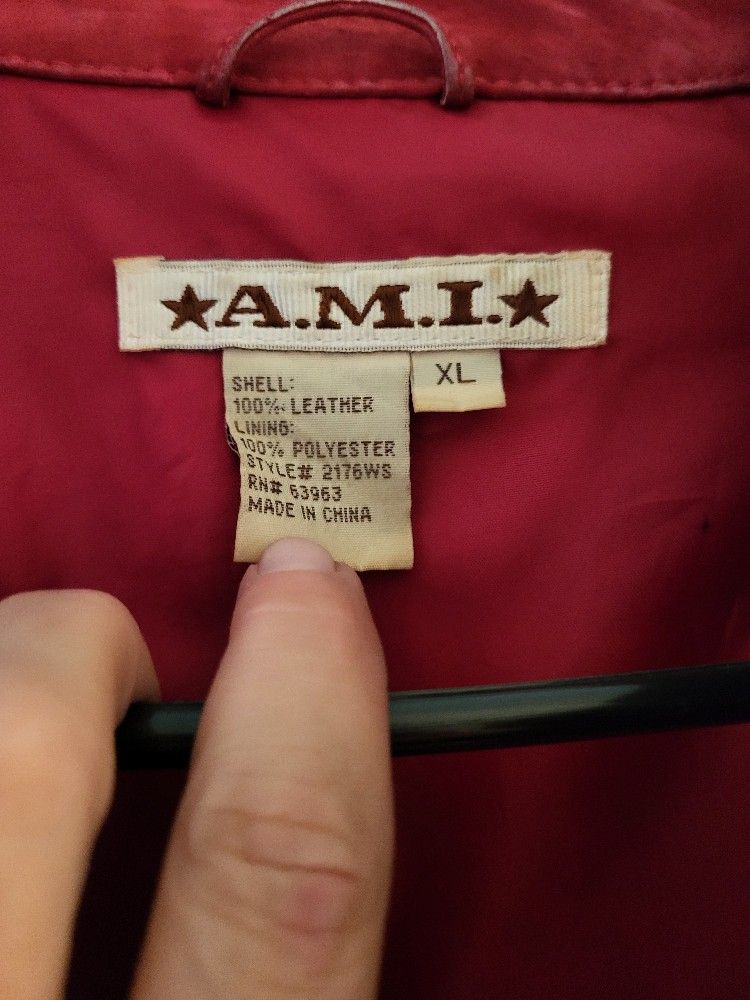 A.M.I. Red suede jacket