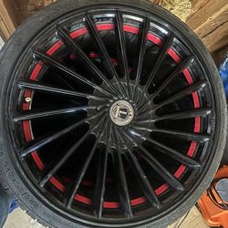 20” LUX ALLOY RIMS AND TIRES 