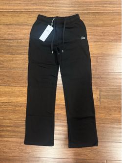 Alo Black Straight Leg Sweatpants