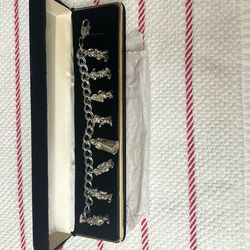 Disney, Snow White Charm Bracelet Sterling Silver