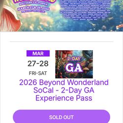 Beyond Wonderland 2026 Tickets