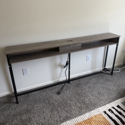 Console/Entertainment/Entry Hall Table with Pluggable Outlet