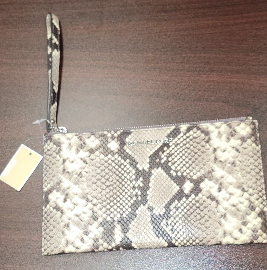 Michael Kors Snake Print Wristlet New