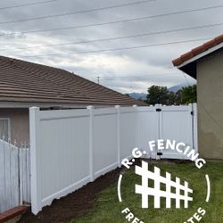White Vinyl Fence