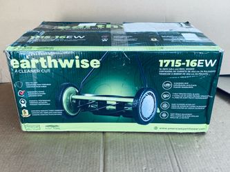 Earthwise 16-Inch 7-Blade Push Reel Lawn Mower, Green/Black