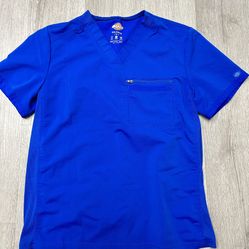 Dickies Blue Scrub Top Size L