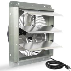 New in box KEN BROWN 14 Inch Shutter Exhaust Fan, Gable Vent Fan, Wall Mount Ventilation, High Speed 1950 CFM, Automatic Aluminum Blades, for Garages,