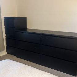 Tv console with cabinets and shelf