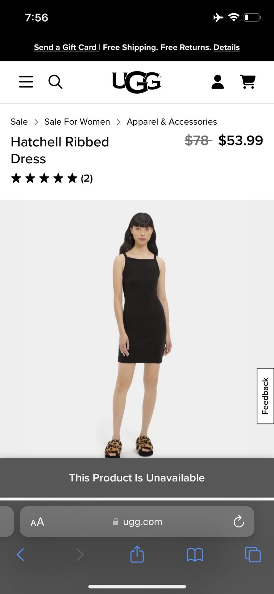 Ugg Hatchell Ribbed Dress- Brand New Tags Attached