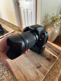 Canon EOS Rebel T3i DSLR Camera + Tamron Lens & BG-E8 Battery Grip (No Charger)