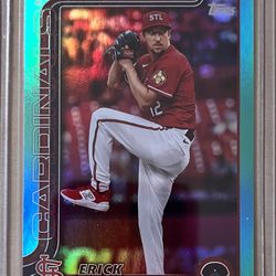 2025 Topps #229 Erick Fedde - Aqua Foil