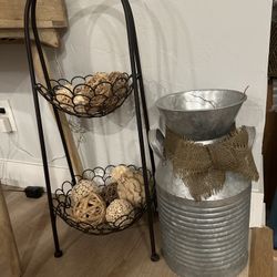 Two Tiered Basket and Canister 