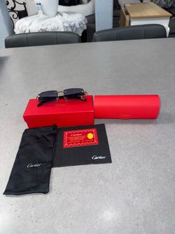 Cartier Rimless Sunglasses with Full Set
