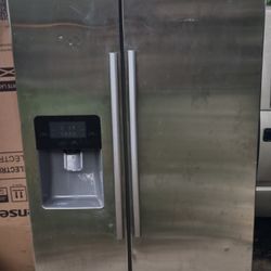 Samsung Refrigerator 25 cu. ft. Side-by-Side with LED Lighting in Stainless Steel 