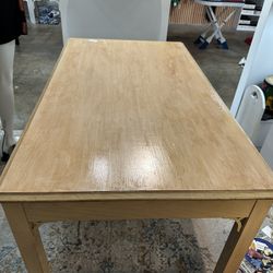 Large Wooden Table Antique With Drawers And Carved Legs Rare Unique 