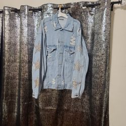Oversized Style Light Denim Jacket