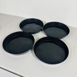 New Grow Pro Plant Saucer Set x4 Heavy Duty Black By Sunlight Supply Planter Pots Garden Nursery Greenhouse Coco