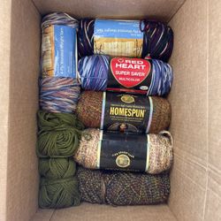 Huge Yarn Lot (23) Items 8lb 8oz