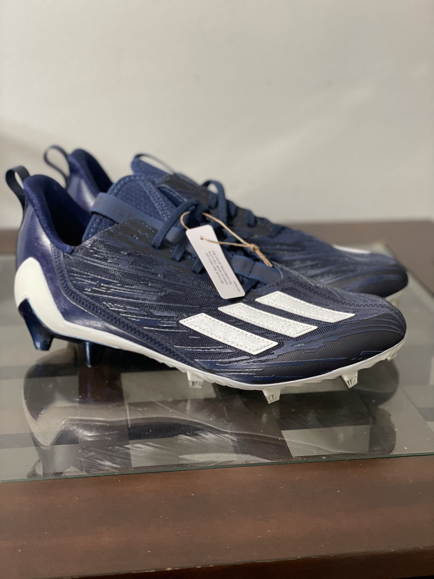 Adidas Men's Adizero Molded Football Cleats Multi Blue White