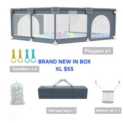 New IN Box 79x63x26 Xl BABY Playpen With Balls & Anti Collision Foam Toddler Playyard Corralito DE Bebe Child Activity Center